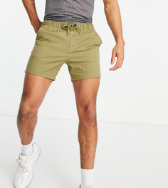Зеленые зауженные шорты чиносы ASOS DESIGN-Зеленый цвет