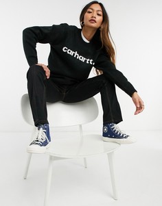 Вязаный джемпер с логотипом Carhartt Wip-Черный цвет