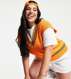 Oversized-жилет в университетском стиле Native Youth Plus-Оранжевый цвет