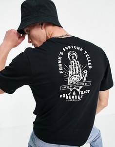 Черная футболка с принтом на спине Element Fortune-Черный цвет