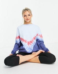 Свободный свитшот с эффектом омбре Free People Movement Metti-Голубой