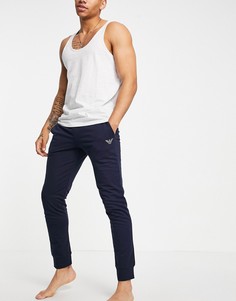 Темно-синие джоггеры с логотипом-орлом Emporio Armani Bodywear Terry-Темно-синий