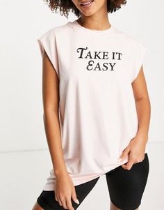 Светло-бежевый спортивный топ с логотипом Hoxton Haus-Светло-бежевый цвет