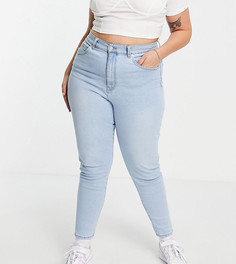 Выбеленные джинсы в винтажном стиле Dr Denim Plus Nora-Голубой