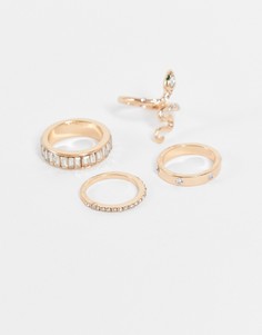 Набор из золотистых колец ALDO Jeraelith-Золотистый