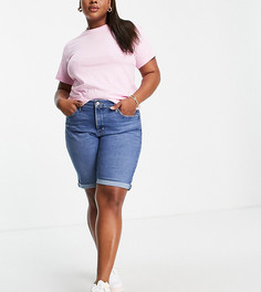 Синие классические шорты-бермуды Levis Plus-Голубой