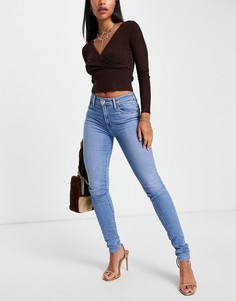 Голубые джинсы скинни с завышенной талией Levis 721 1.5-Голубой Levis®