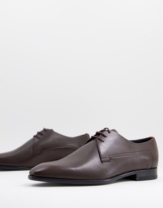 Коричневые ботинки на шнуровке HUGO Appeal-Коричневый цвет