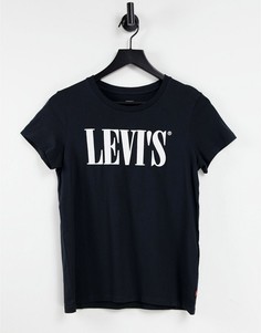 Черная футболка с логотипом в стиле 90-х Levis-Черный цвет Levis®