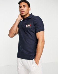 Узкая футболка-поло Tommy Hilfiger Japan Tokyo-Черный