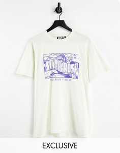 Футболка цвета экрю с принтом "Santa Rosa" Reclaimed Vintage Inspired-Белый