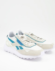 Кроссовки цвета мела с голубыми вставками Reebok Classic Legacy AZ-Голубой