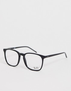Большие квадратные очки с прозрачными стеклами Ray-Ban 0RX5387-Черный