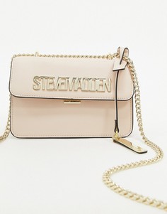 Белая сумка через плечо с логотипом и ремешком-цепочкой Steve Madden-Белый