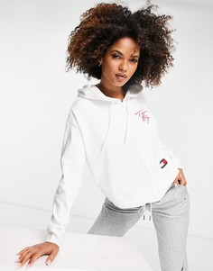 Белый худи с логотипом Tommy Hilfiger 85