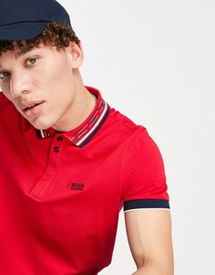 Футболка-поло BOSS Athleisure paddy 1-Красный