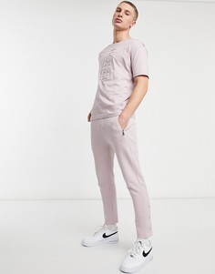 Спортивные штаны с тесьмой по бокам BOSS Athleisure Hurley-Розовый цвет