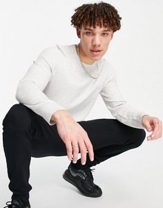 Джемпер с круглым вырезом BOSS Komallo-Серый