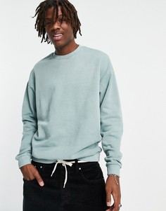 Свитшот из органического хлопка в стиле oversized синего выбеленного цвета в винтажном стиле (от комплекта) ASOS DESIGN-Голубой