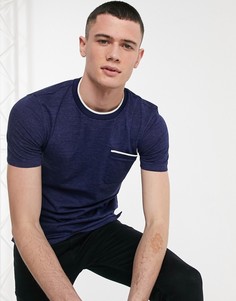 Футболка узкого кроя BOSS Business Tessler-Голубой