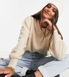 Свободный джемпер с круглым вырезом бежевого цвета ASOS DESIGN Tall-Светло-бежевый цвет
