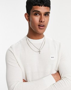 Джемпер с круглым вырезом BOSS Casual Armpagne-Светло-бежевый цвет