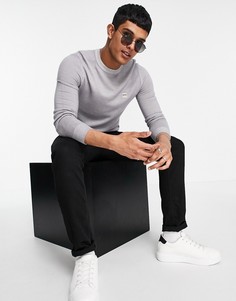Джемпер с круглым вырезом BOSS Casual Anitoba-Серый