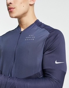 Темно-синий свитшот на молнии Nike Running Run Division Statement Element