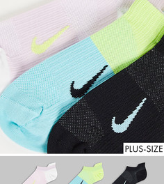Разноцветные легкие повседневные носки до щиколотки Nike Training Plus-Разноцветный