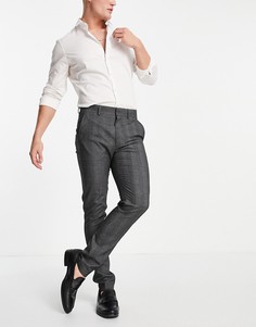 Зауженные брюки от смокинга серого цвета ASOS DESIGN-Серый