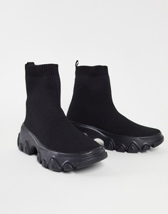 Черные кроссовки на массивной подошве ASOS DESIGN Decent-Черный цвет