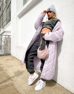 Сиреневая стеганая куртка ASOS Weekend Collective-Зеленый цвет