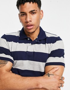 Полосатая футболка поло Aeropostale-Серый