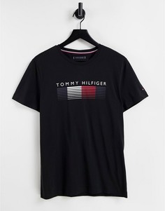 Черная футболка с логотипом Tommy Hilfiger-Черный цвет