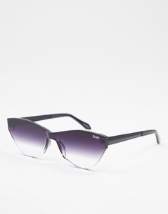 Женские солнцезащитные очки в угловатой оправе «кошачий глаз» Quay X Saweetie Catwalk-Черный цвет