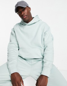 Зеленый выбеленный худи в стиле oversized из плотного трикотажа от комплекта ASOS DESIGN-Зеленый цвет
