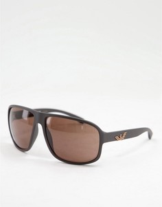 Солнцезащитные очки в спортивном стиле Emporio Armani-Черный цвет