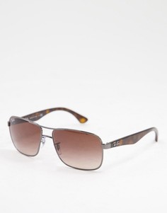 Квадратные солнцезащитные очки Ray-ban 0RB3516-Коричневый цвет