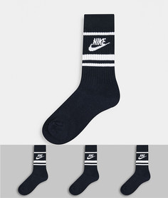 Набор из 3 пар черных носков Nike Everyday Essentials-Черный цвет