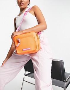 Оранжевая сумка через плечо для камеры с контрастным логотипом розового цвета на ремешке House of Holland-Оранжевый цвет