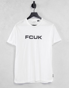 Белая футболка с логотипом FCUK-Белый French Connection