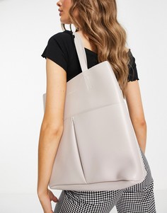 Светло-бежевая сумка-тоут с двумя карманами Claudia Canova-Светло-бежевый цвет
