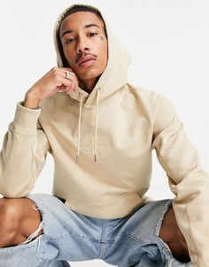 Светло-бежевый худи с эффектом кислотной стирки Calvin Klein Jeans-Светло-бежевый цвет