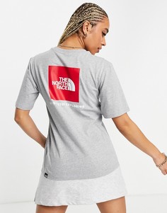 Серая футболка бойфренда The North Face Red Box-Серый