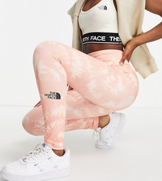 Розовые леггинсы с завышенной талией и принтом тай-дай The North Face – эксклюзивно для ASOS-Светло-бежевый цвет