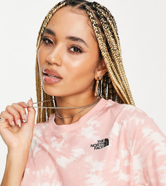 Розовая укороченная футболка с принтом тай-дай The North Face Simple Dome – эксклюзивно для ASOS-Розовый цвет