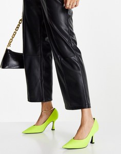 Ярко-желтые туфли-лодочки на среднем каблуке ASOS DESIGN Scout-Желтый