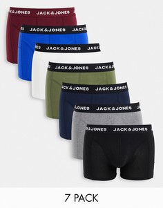 Набор из 7 разноцветных боксеров-брифов Jack & Jones-Разноцветный