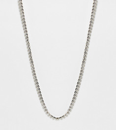 Серебристое ожерелье со стразами ASOS DESIGN Curve-Серебряный