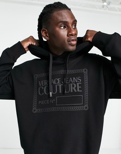 Худи черного цвета с логотипом Versace Jeans Couture-Черный цвет